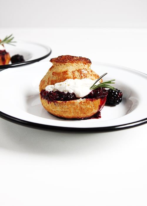 blackberry cream puffs